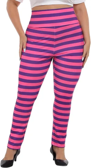 HDE Womens Plus Size Graphic Legging High Waist Stretch Halloween Costume Tights