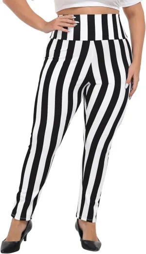 HDE Womens Plus Size Graphic Legging High Waist Stretch Halloween Costume Tights
