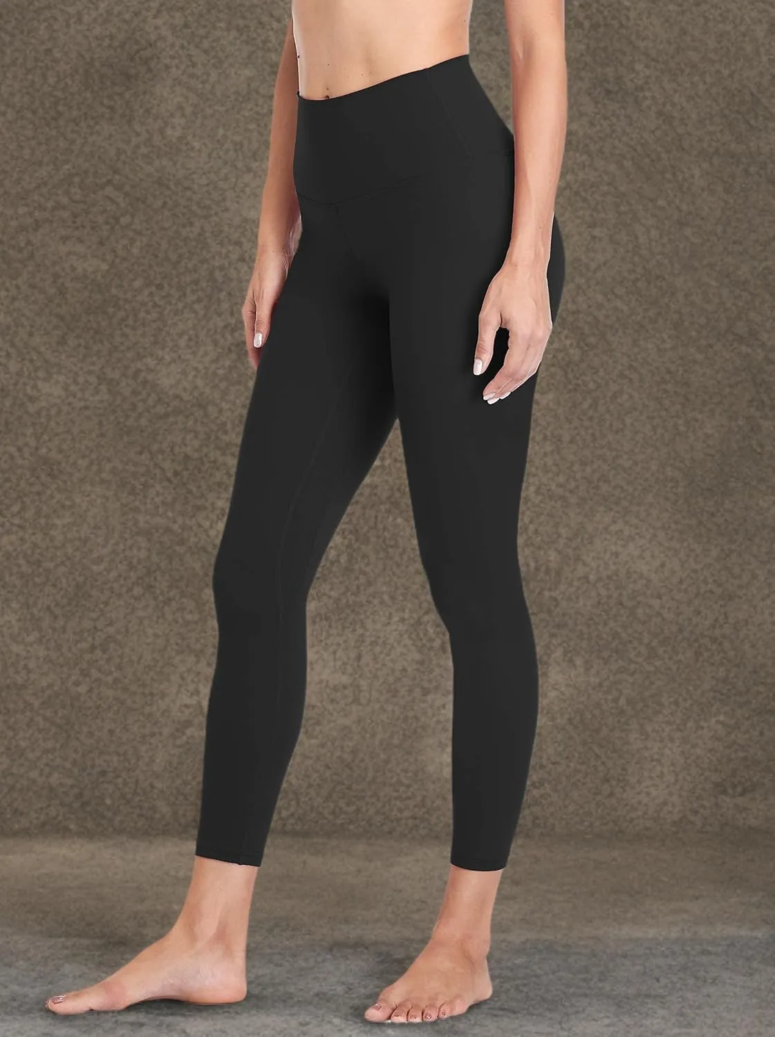 High Waist Yoga Pants 7/8 Length Tummy Control Workout Seamless Waistband Running Yoga Leggings for Women