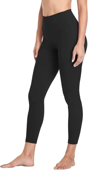 High Waist Yoga Pants 7/8 Length Tummy Control Workout Seamless Waistband Running Yoga Leggings for Women