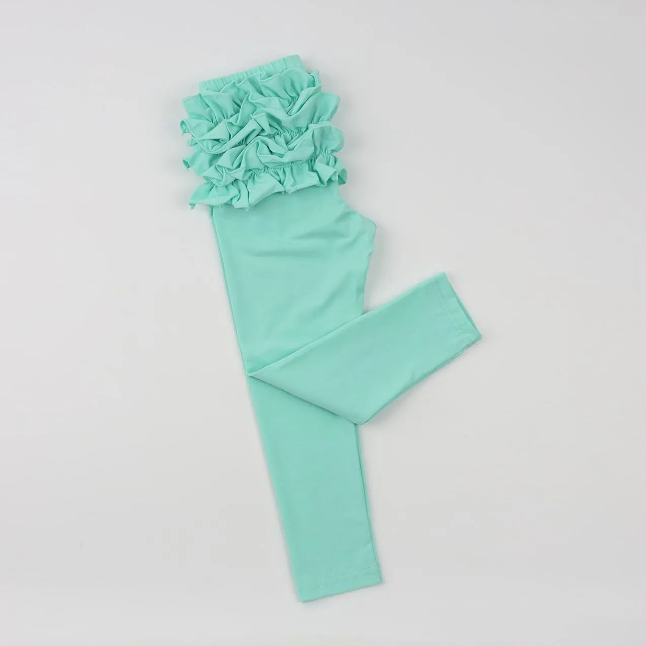 HOOLCHEAN Baby Toddler and Little Girls Ruffles Buttocks Leggings Solid Color Pants