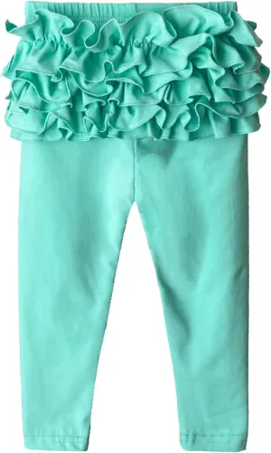 HOOLCHEAN Baby Toddler and Little Girls Ruffles Buttocks Leggings Solid Color Pants