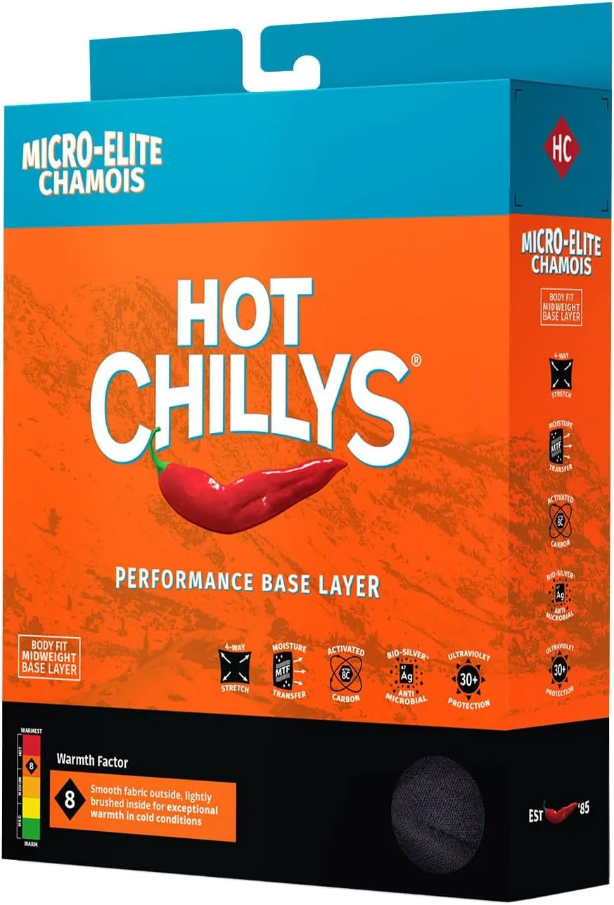 Hot Chillys Women's Micro-Elite Chamois Ankle Tights | Midweight Warm Quick-Drying Body Fit Long Thermal Underwear Bottoms