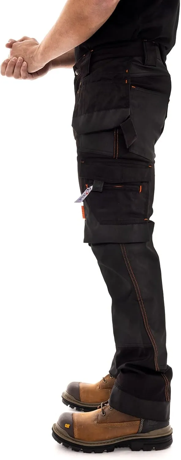 Juicy Trendz Men's Heavy Duty Work Cargo Pants  Reinforced Knees, Multi-Pocket Trousers for Construction & Mechanics