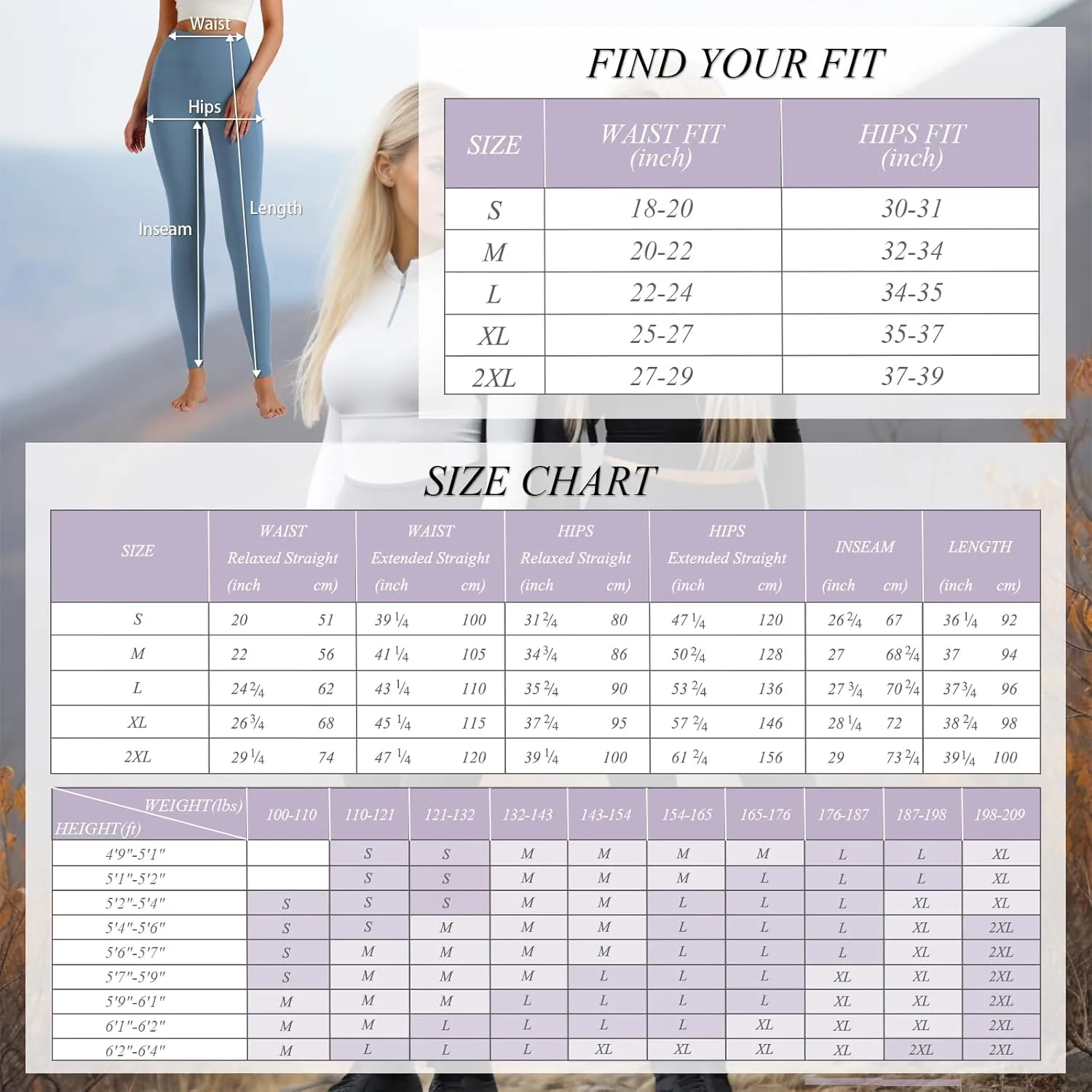 KOWSPORT Womens Yoga Pants High Waisted Yoga Legging with Pockets Tummy Control Workout Leggings Gym Pants