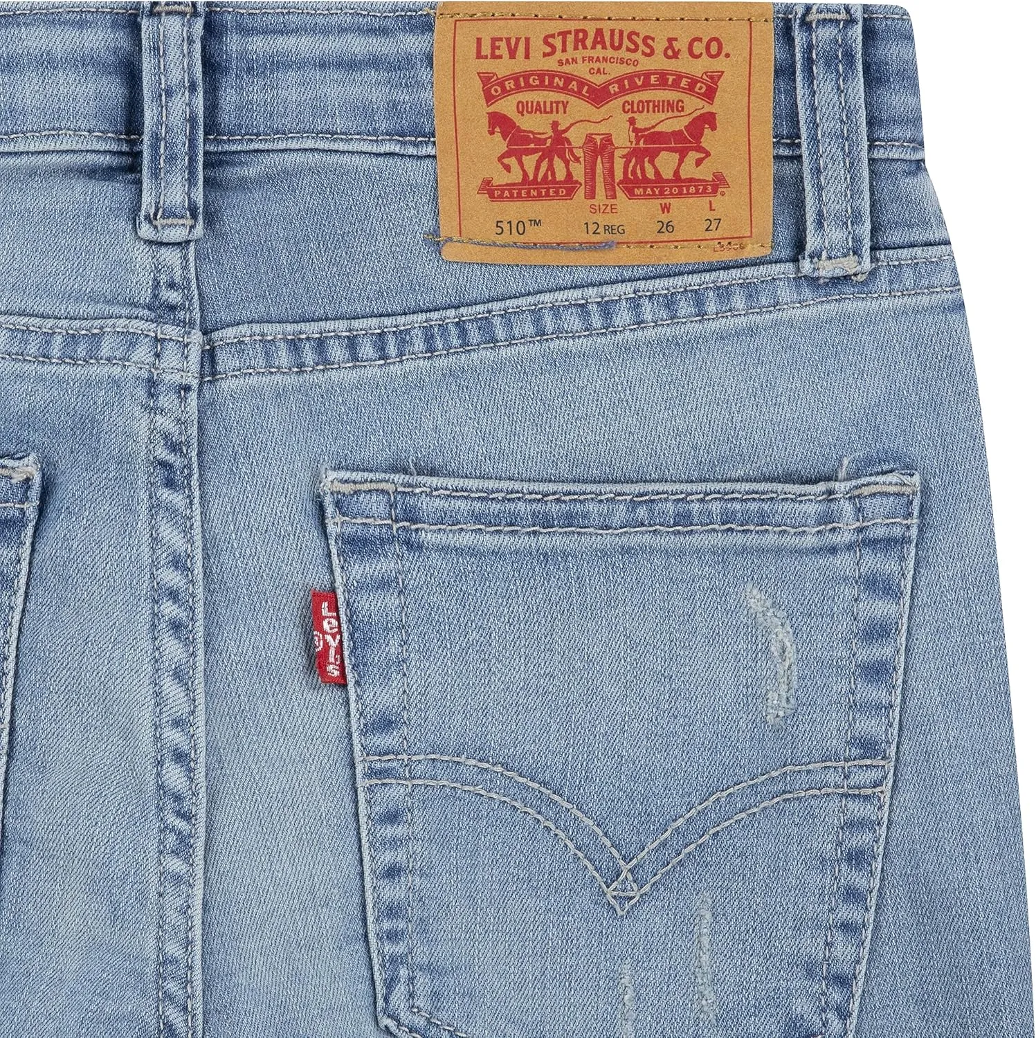 Levi's Boys' 510 Skinny Fit Destructed Jeans