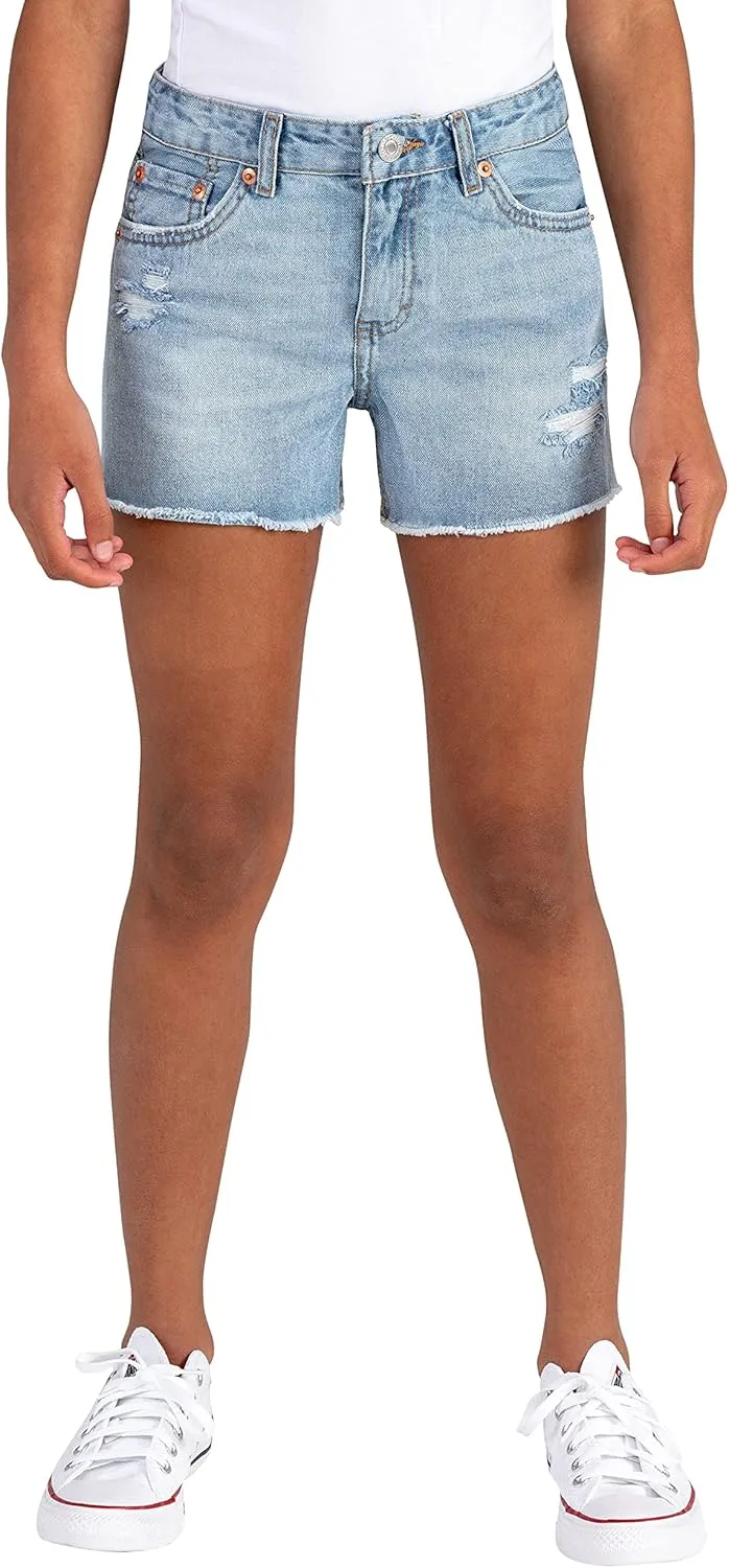 Levi's Girls' Girlfriend Fit Denim Shorty Shorts