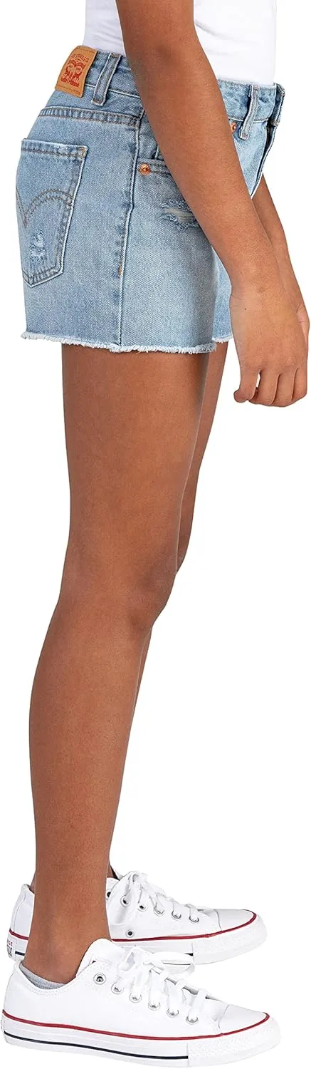 Levi's Girls' Girlfriend Fit Denim Shorty Shorts