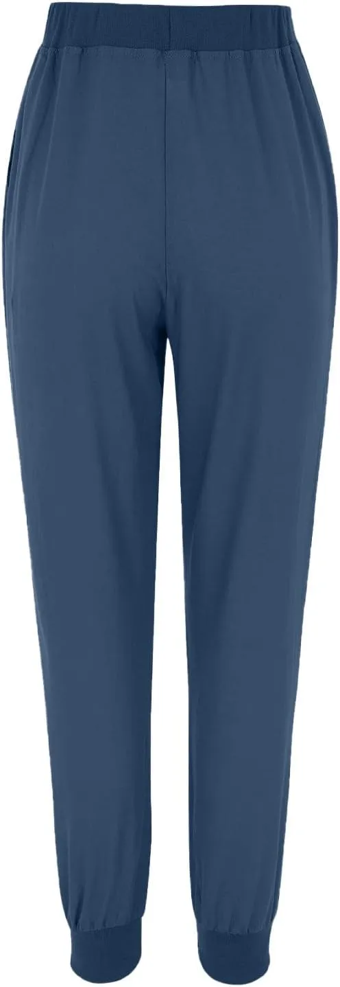 Linen Blend Pants for Women Plus Size Skinny Leg Trousers Elastic Waist Drawstring Pants Loose Fit Summer Pants