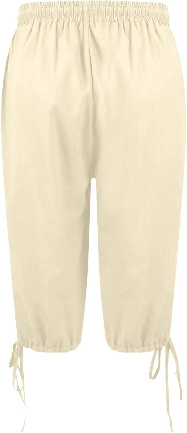 Linen Drawstring Pants for Women Lightweight Shorts High Waisted Casual Summer Drawstring Beach Vacation Outfit