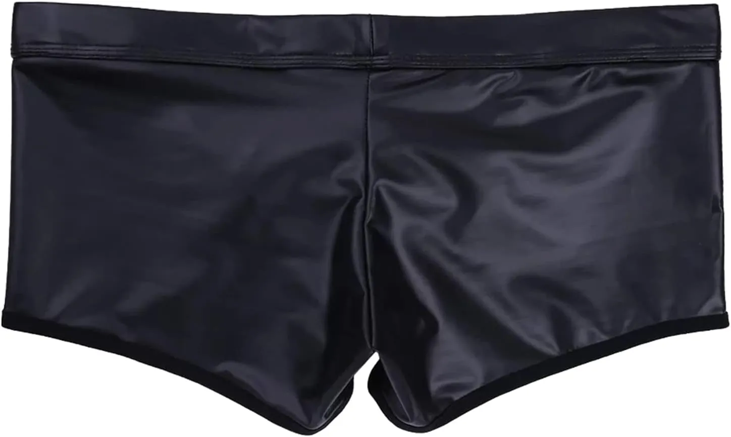Lingerie for Men Shorts Pants with Removable Pouch See Through Lace Boxer Briefs Erotic Clubwear Mens Underwear