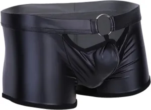 Lingerie for Men Shorts Pants with Removable Pouch See Through Lace Boxer Briefs Erotic Clubwear Mens Underwear