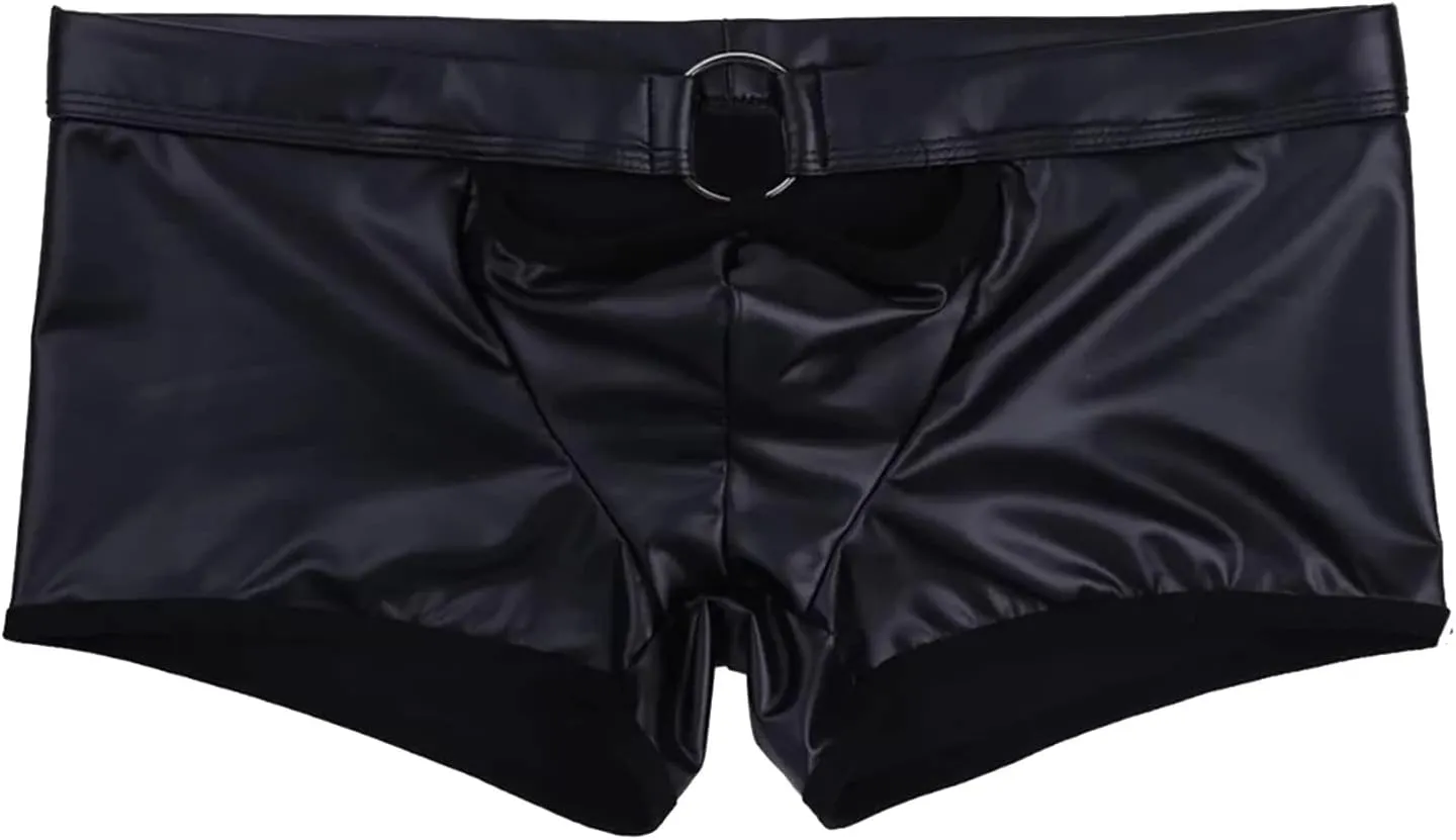 Lingerie for Men Shorts Pants with Removable Pouch See Through Lace Boxer Briefs Erotic Clubwear Mens Underwear
