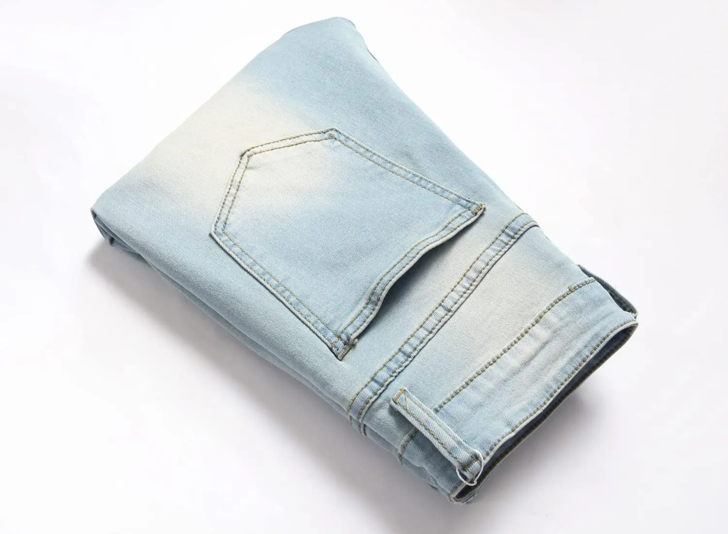 LONGBIDA Men's Ripped Jeans,Slim Fit Distressed Stretch Denim Pants Y2K Cargo Skinny Jeans for Men 2024