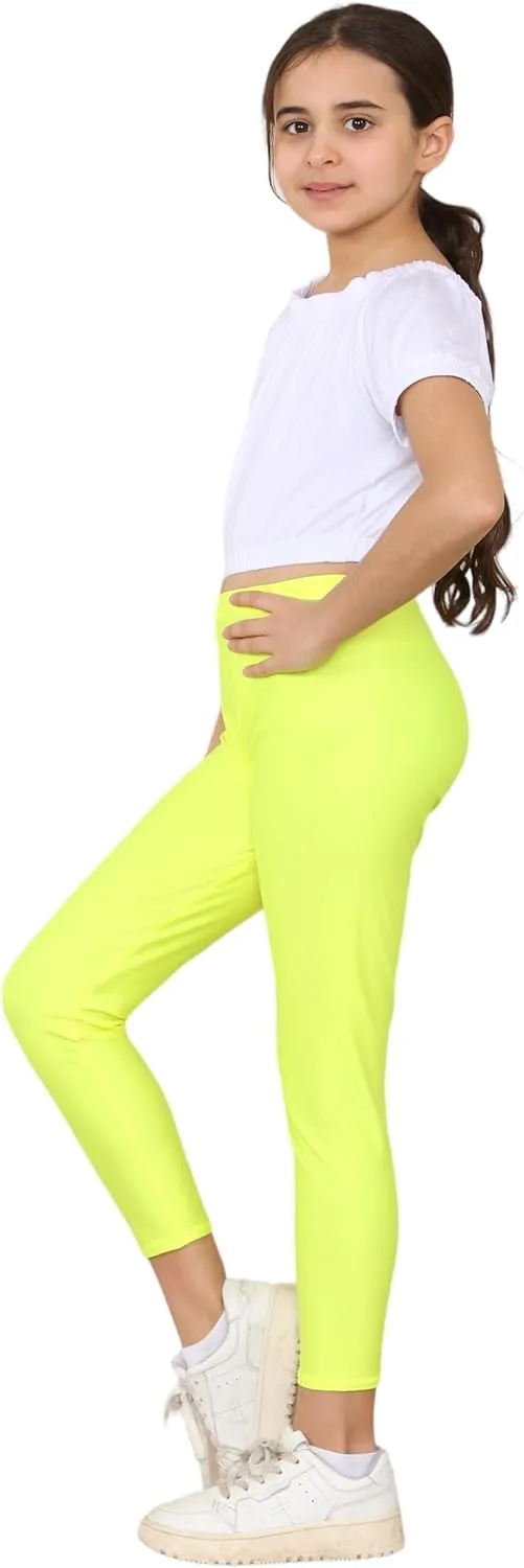 Loxdonz Girls Athletic Leggings Kids Dance Workout Running Yoga Pants Ballet Gymnastics Tights