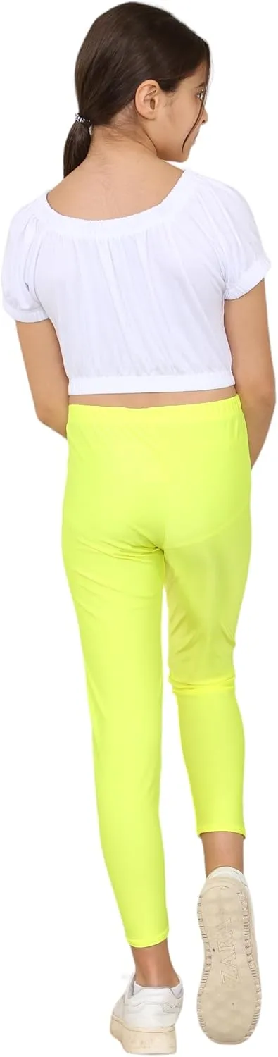Loxdonz Girls Athletic Leggings Kids Dance Workout Running Yoga Pants Ballet Gymnastics Tights
