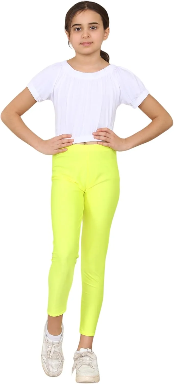 Loxdonz Girls Athletic Leggings Kids Dance Workout Running Yoga Pants Ballet Gymnastics Tights