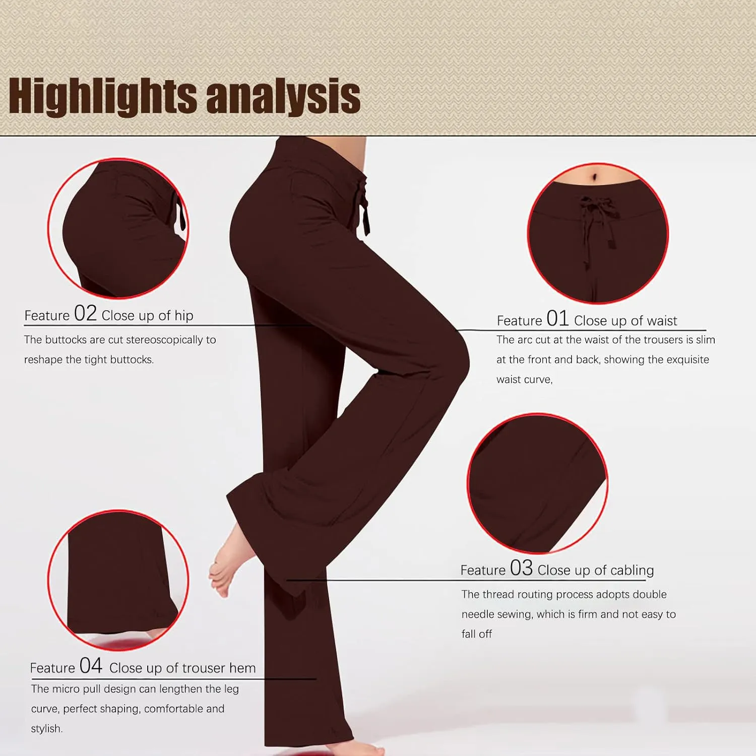 LRMQS Womens Wide Leg Yoga Leggings Drawstring Elastic High Waist Gym Sports Tights Pant Workout Casual Loose Trousers