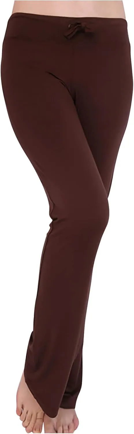 LRMQS Womens Wide Leg Yoga Leggings Drawstring Elastic High Waist Gym Sports Tights Pant Workout Casual Loose Trousers