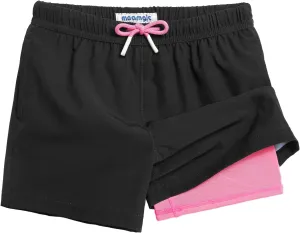 maamgic Boys Swim Trunks with Compression Liner Toddler Stretch Swim Shorts