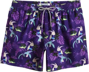 maamgic Mens Swim Trunks 5" Quick Dry Beach Shorts Bathing Suits with Mesh Lining Pockets