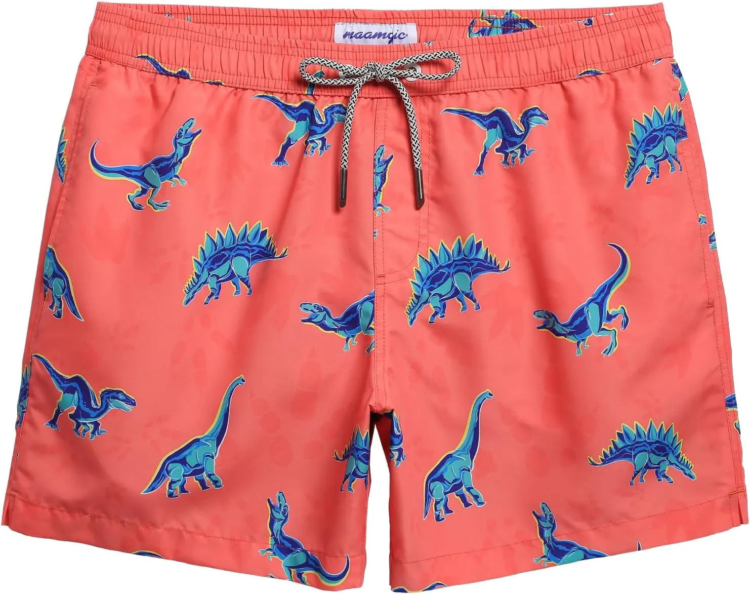 maamgic Mens Swim Trunks 5" Quick Dry Beach Shorts Bathing Suits with Mesh Lining Pockets