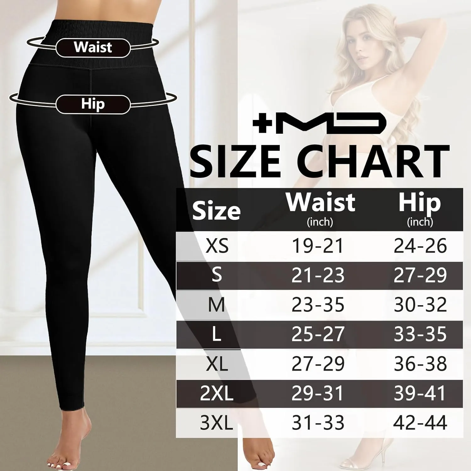  MD Shapewear for Women Tummy Control Seamless High Waisted Light Compression Footless Tights Leggings