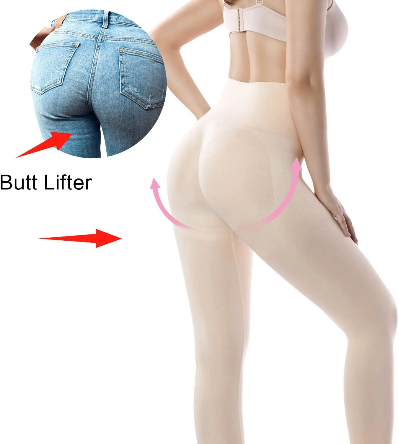  MD Shapewear for Women Tummy Control Seamless High Waisted Light Compression Footless Tights Leggings