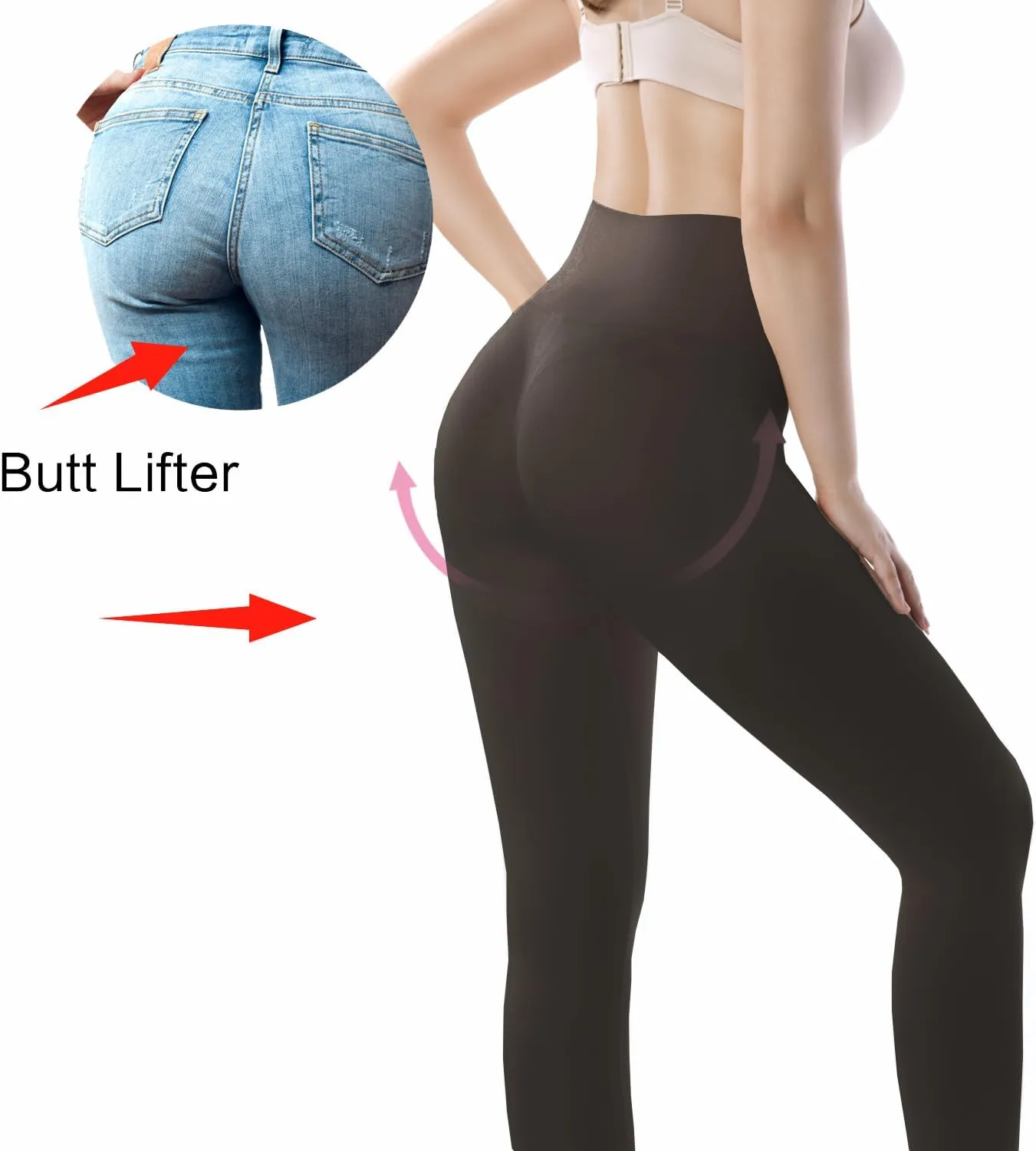  MD Shapewear for Women Tummy Control Seamless High Waisted Light Compression Footless Tights Leggings