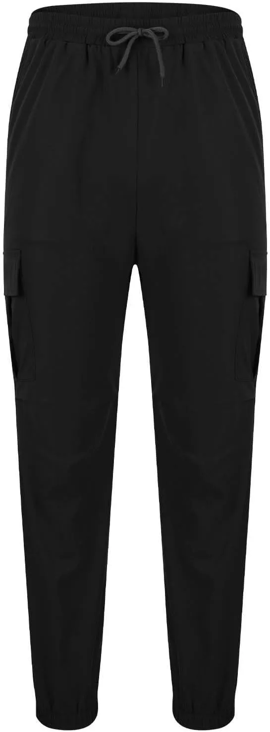 Men Joggers Pants with Pockets Slim Fit Baggy Chino Cinch Bottom Cargo Sweatpants Casual Workout Outdoor Sweat Pants