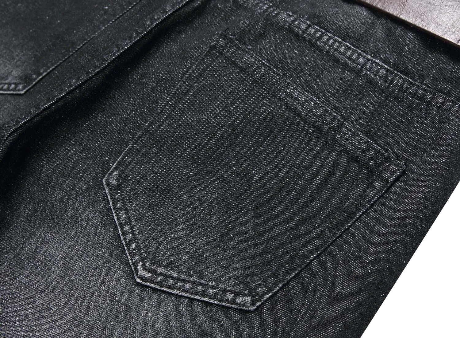 Men Ripped Jeans, Slim Fit Straight Leg, Denim Pants with Holes