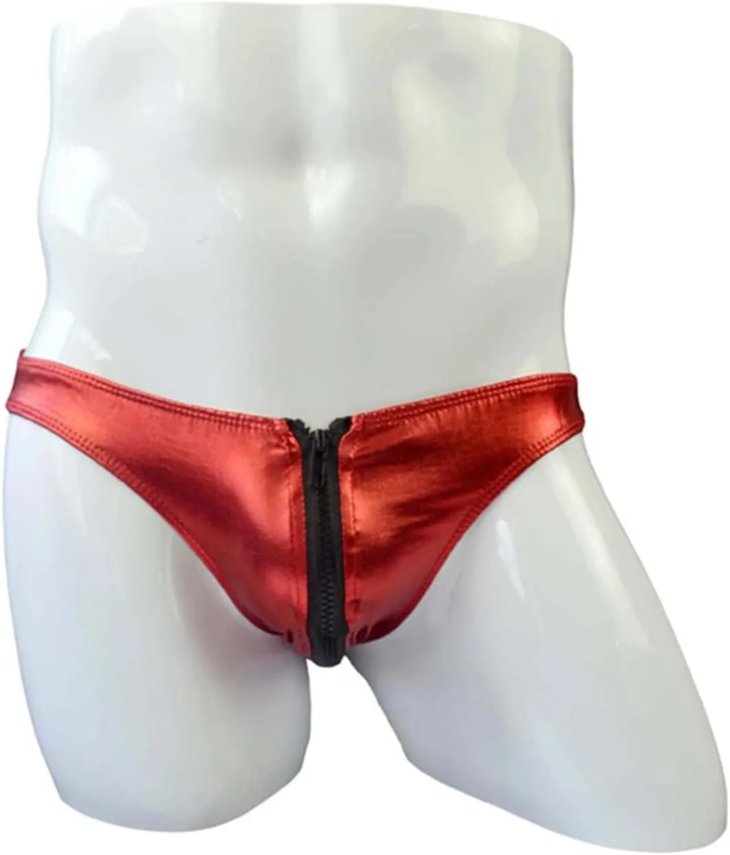 Men Sport Supporter Bikini Swimsuit Sexy Low Rise Hollow Out Mini Underwear Soft Breathable Patent Leather Boxer Briefs