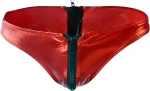 Men Sport Supporter Bikini Swimsuit Sexy Low Rise Hollow Out Mini Underwear Soft Breathable Patent Leather Boxer Briefs