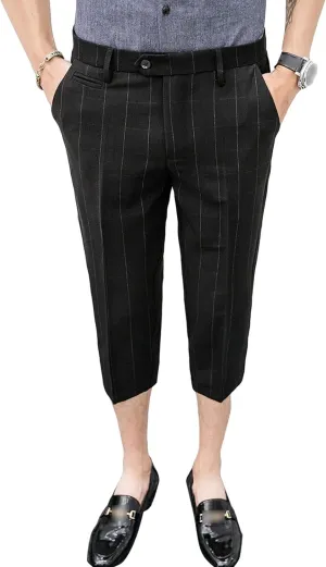 Men's Athletic-Fit Wrinkle-Free Comfort Stretch Plaid Dress Chino Pant Slim Fit Tapered Skinny Dress Pants