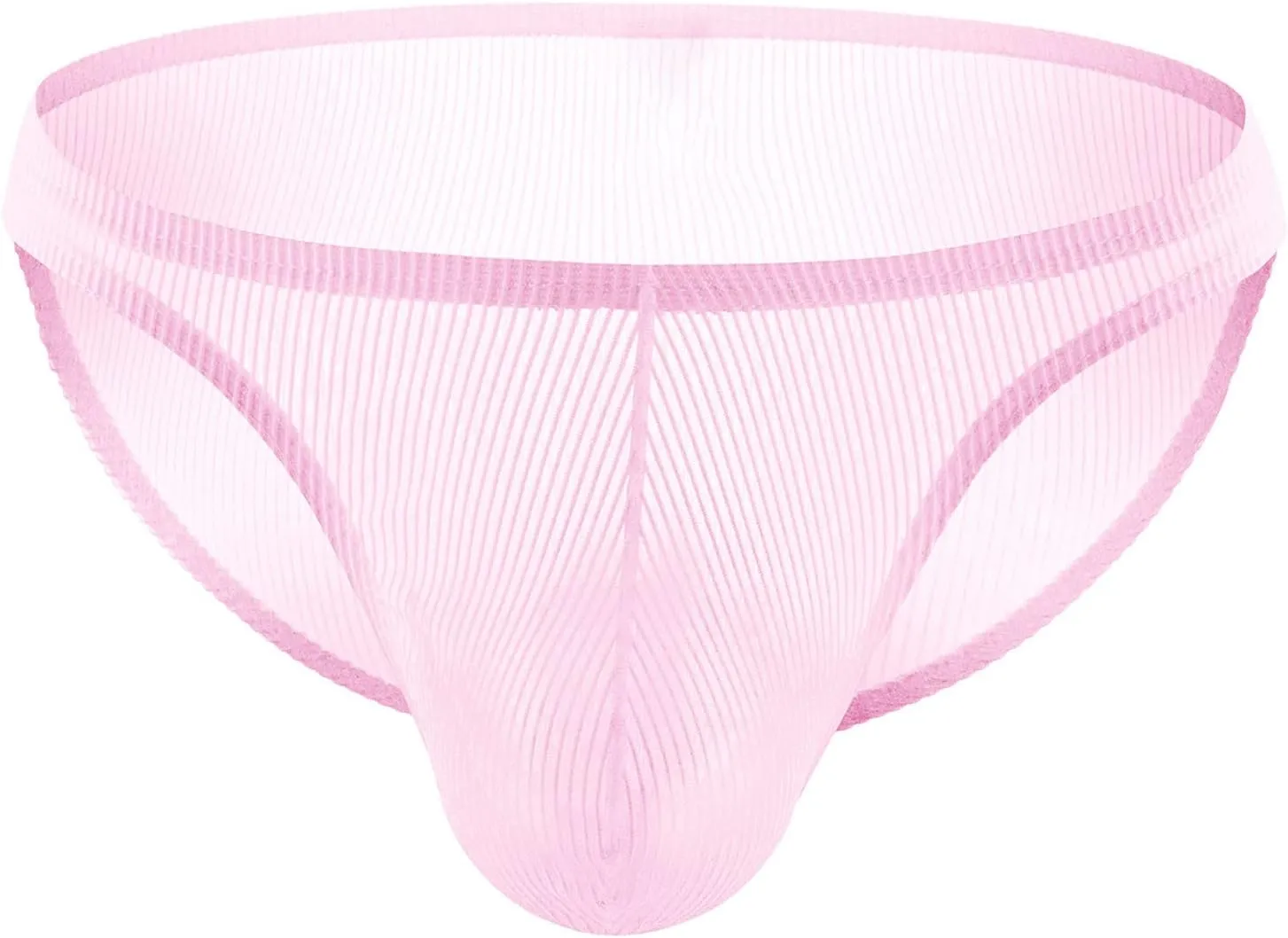 Men's Briefs Low Rise Bikini Underwear Bulge Enhancing Underpants Sexy Mesh Sheer Bottoms Comfort Lingerie