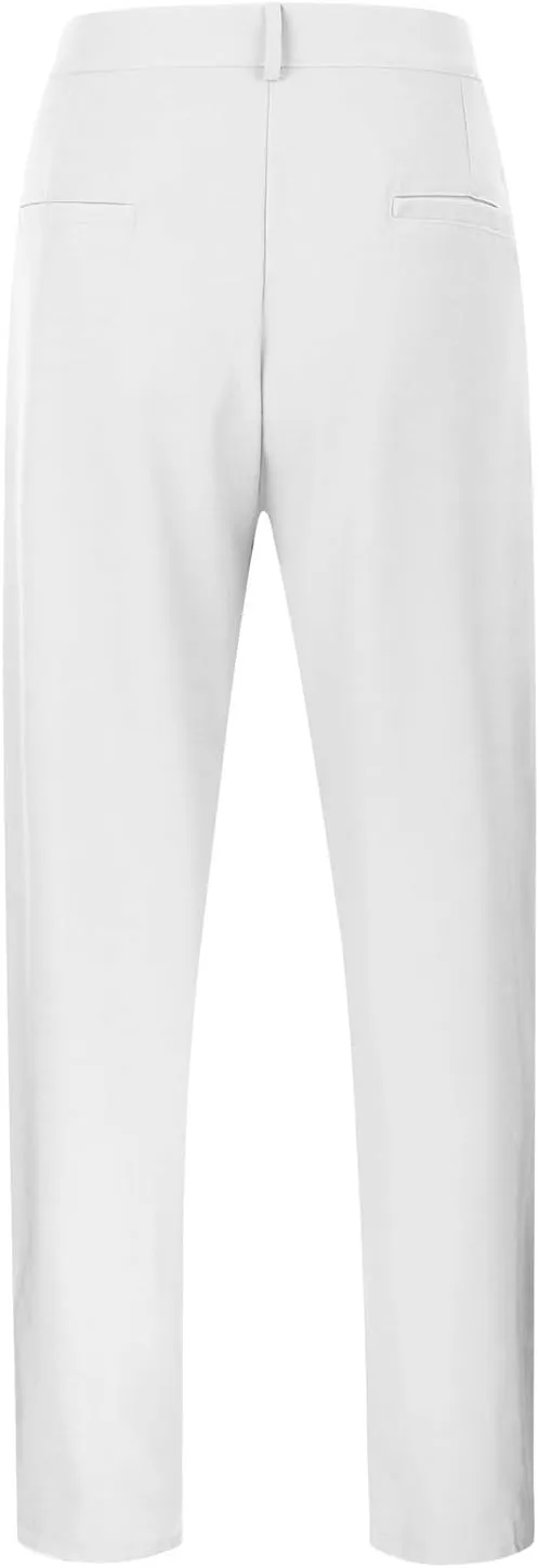 Men's Business Dress Suit Pants Baggy Pleated Front Trousers Plain Fashion Outdoor Straight Wide Leg Slacks