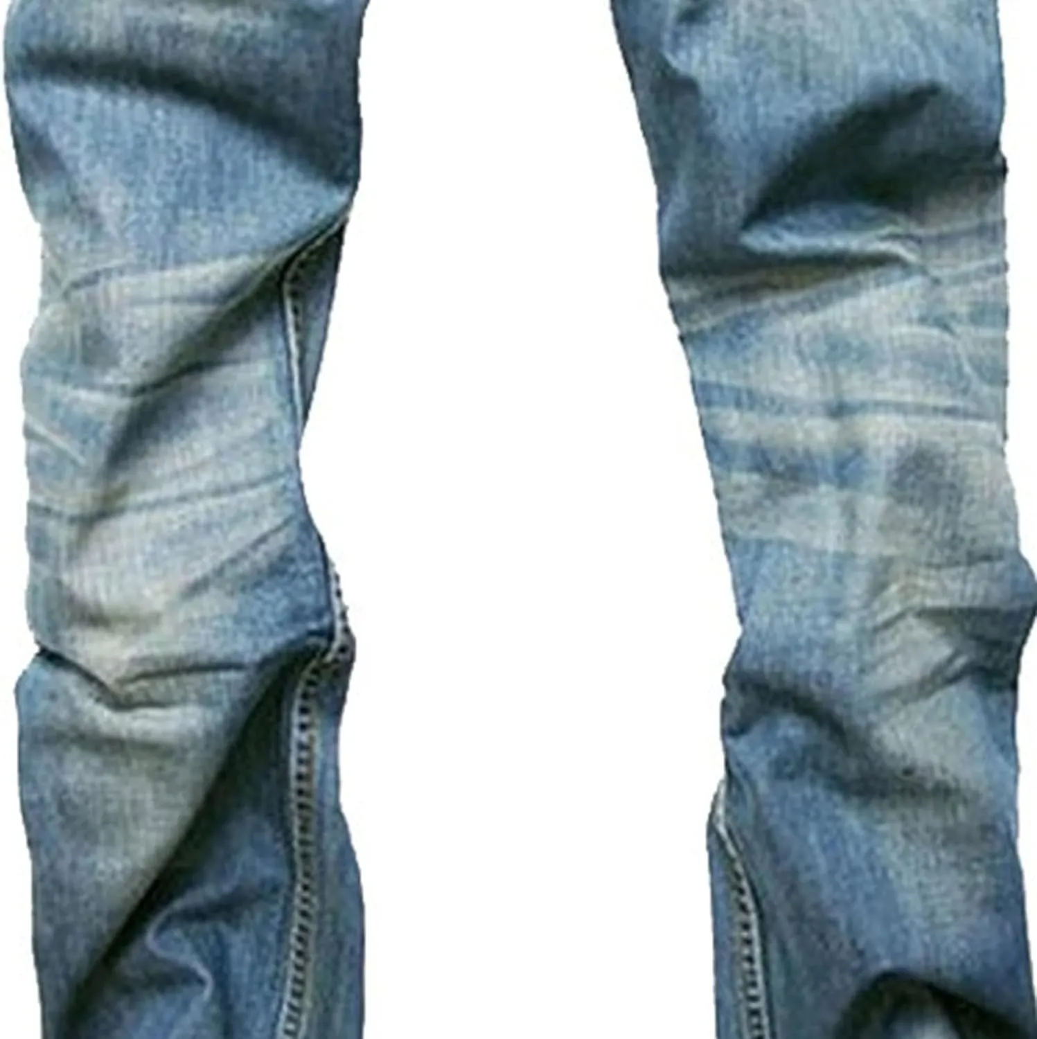 Men's Button Skinny Slim Fit Denim Pants Comfort Flex Waist Denim Jeans Vintage Casual Trousers