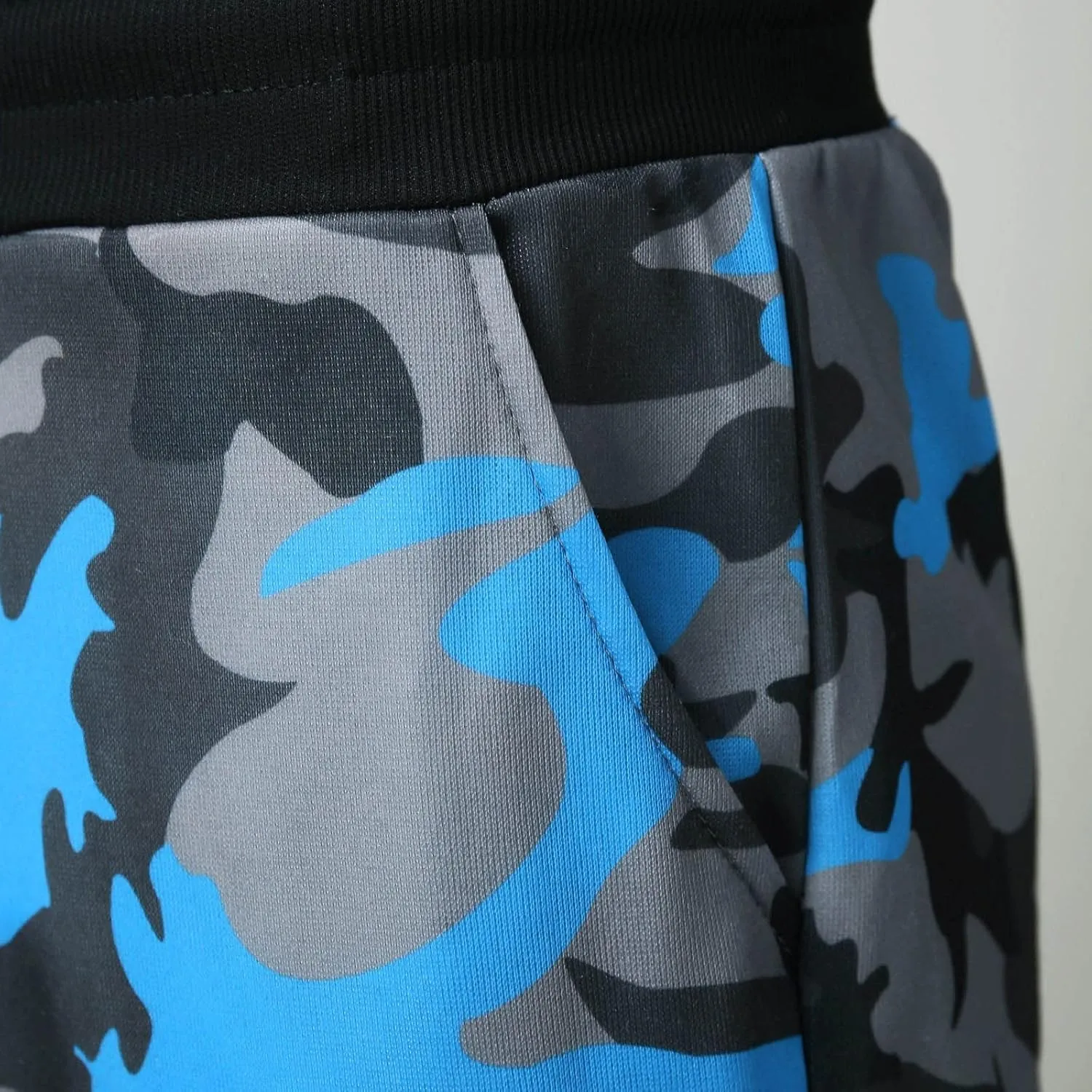 Mens Camo Drawstring Cargo Pants Casual Stretch Sweatpants Athletic Running Tactical Military Trousers with Pockets