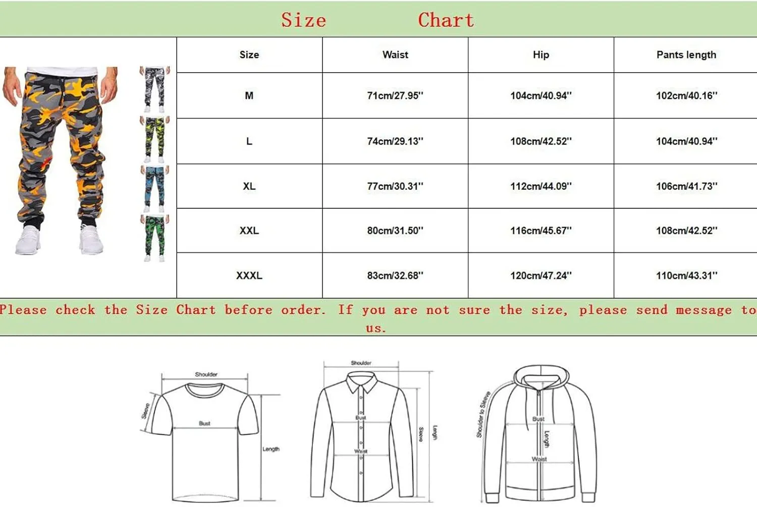 Mens Camo Drawstring Cargo Pants Casual Stretch Sweatpants Athletic Running Tactical Military Trousers with Pockets