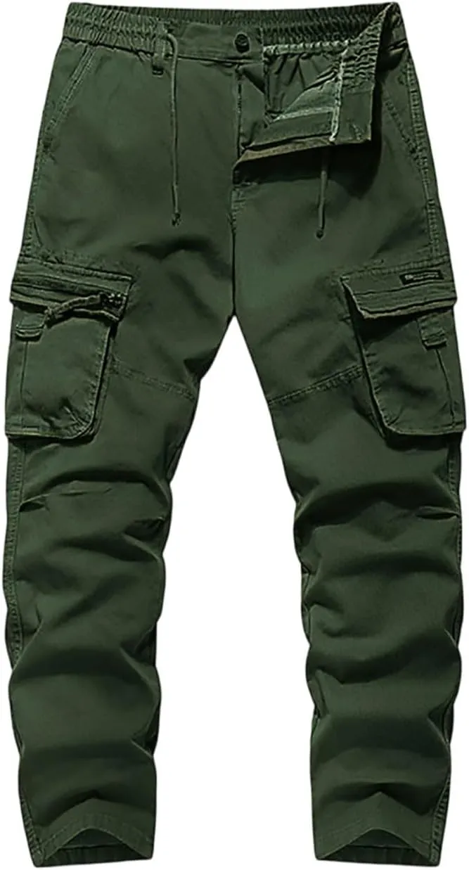 Men's Casual Cargo Pants Slim Fit Running Training Joggers