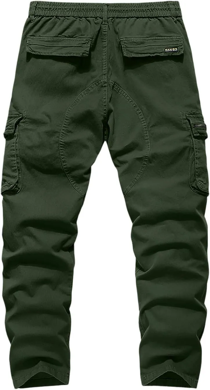 Men's Casual Cargo Pants Slim Fit Running Training Joggers