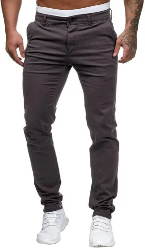 Mens Chinos Fashion Slim Fit Dress Pants Casual Business Work Skinny Stretch Golf Pants Comfort Flat Front Suit Pants Slacks