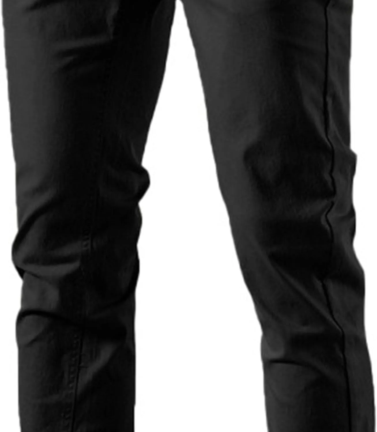 Men's Comfort Casual Solid Trousers Trendy Slim Fit Lounge Pants Lightweight Active Business Slack