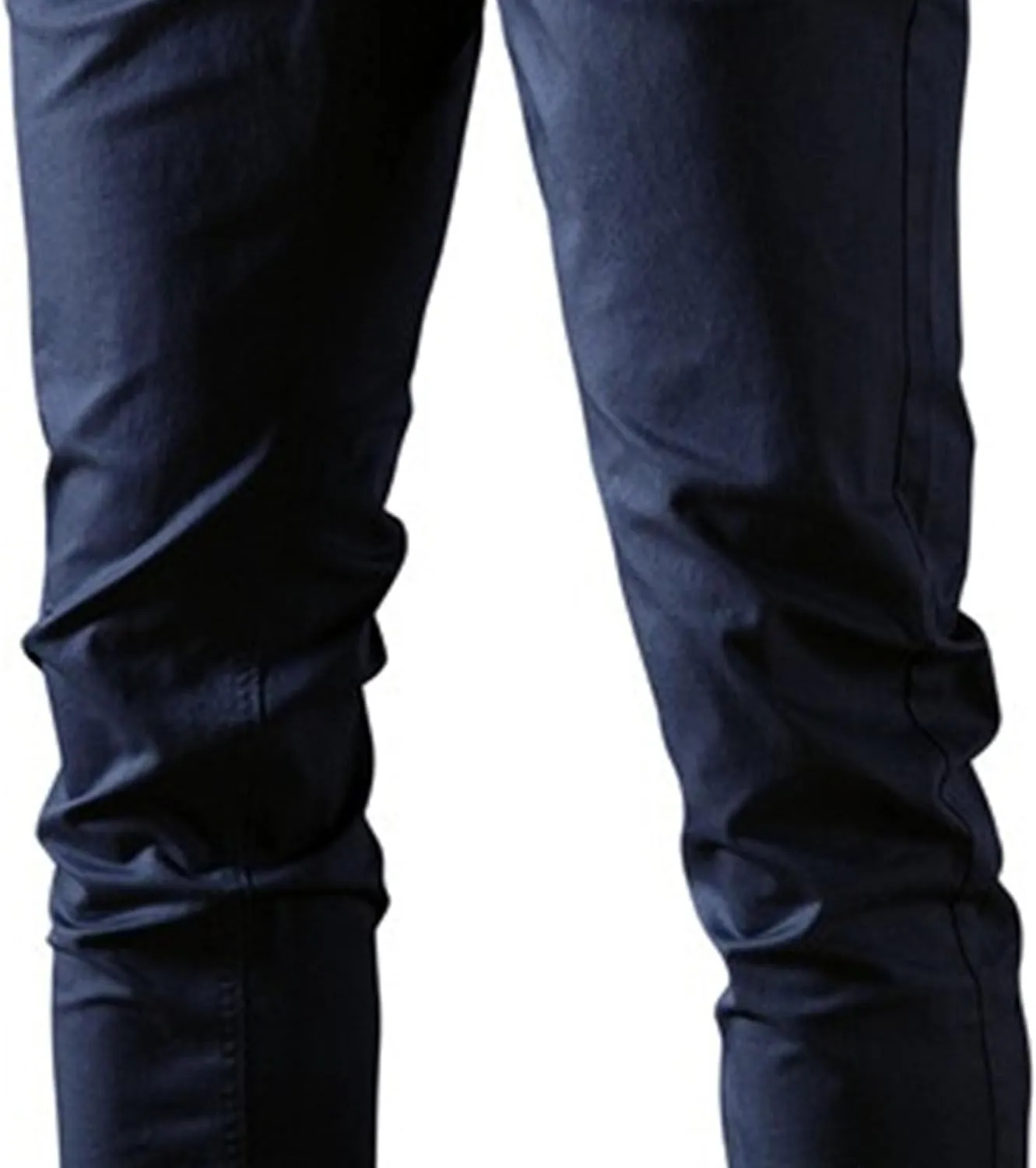 Men's Comfort Casual Solid Trousers Trendy Slim Fit Lounge Pants Lightweight Active Business Slack