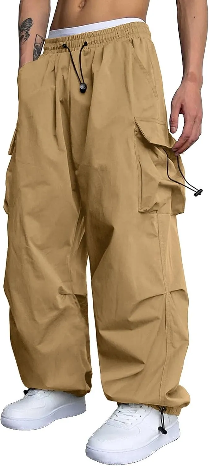 Men's Cool Lightweight Cargo Athletic Pants Fast Dry Joggers Breathable Outdoor Trousers with Pockets
