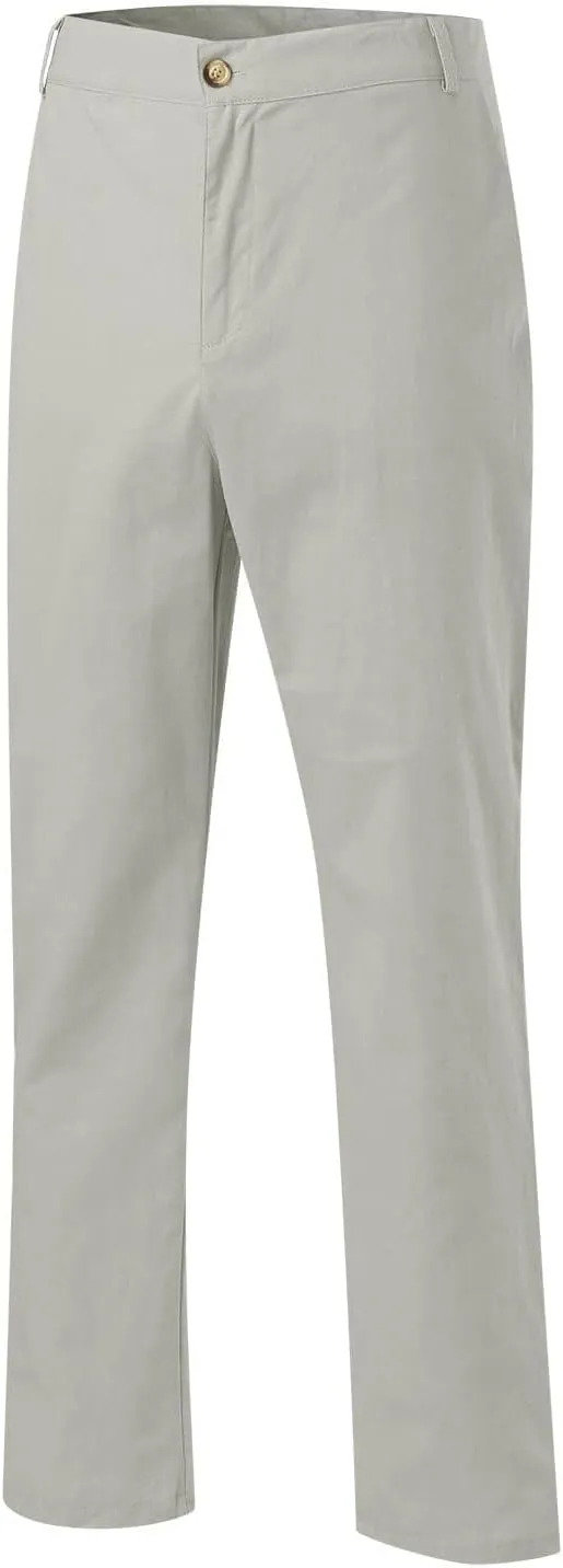 Men's Cotton Linen Pants Washed Comfort Stretch Chino Pant Slim Fit Slacks Summer Beach Lightweight Pants for Men