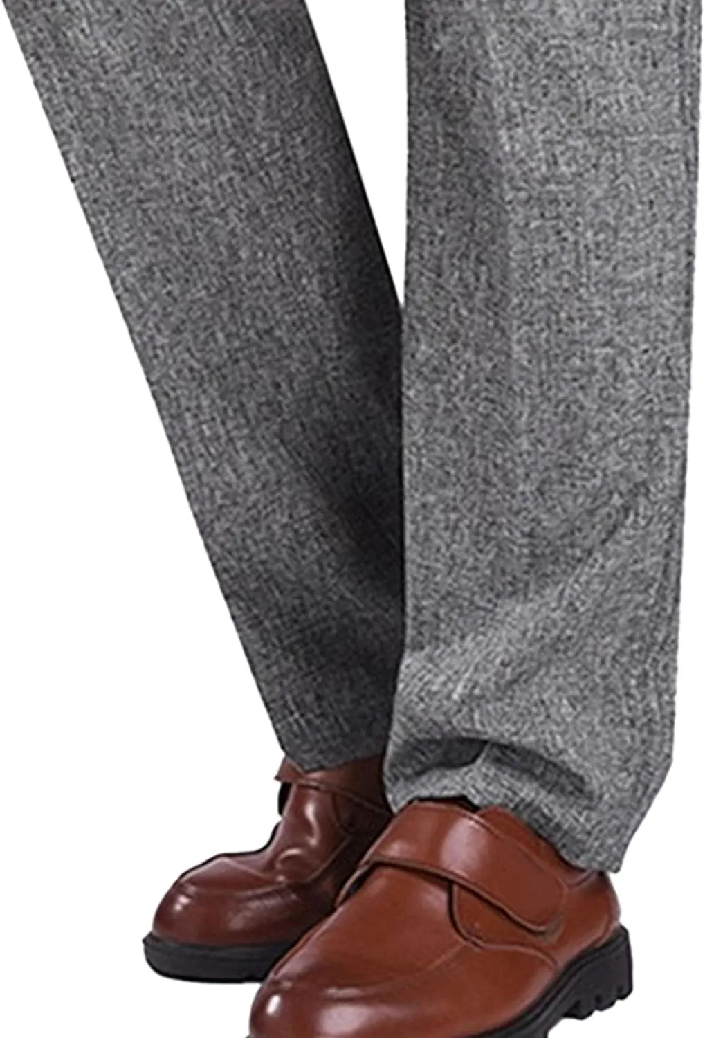 Men's Elastic Waist Business Summer Pants Casual Straight Leg Outdoor Trousers Lightweight Solid Comfort Sweatpants