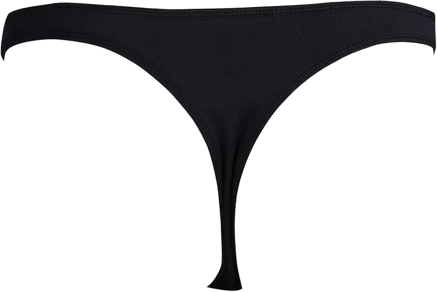 Mens Faux Leather Underwear Sexy Botton Open Front Lingerie Brief Low Rise Solid Color T Back Soft Panties Bikini