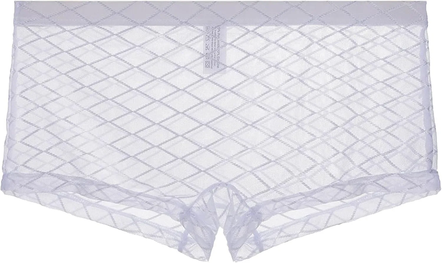 Men's Fishnet Mesh Briefs Sexy G-Strings See Through Thongs Bikini Underpants Breathable Bulge Pouch Underwear White