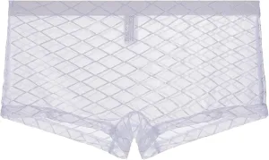 Men's Fishnet Mesh Briefs Sexy G-Strings See Through Thongs Bikini Underpants Breathable Bulge Pouch Underwear White